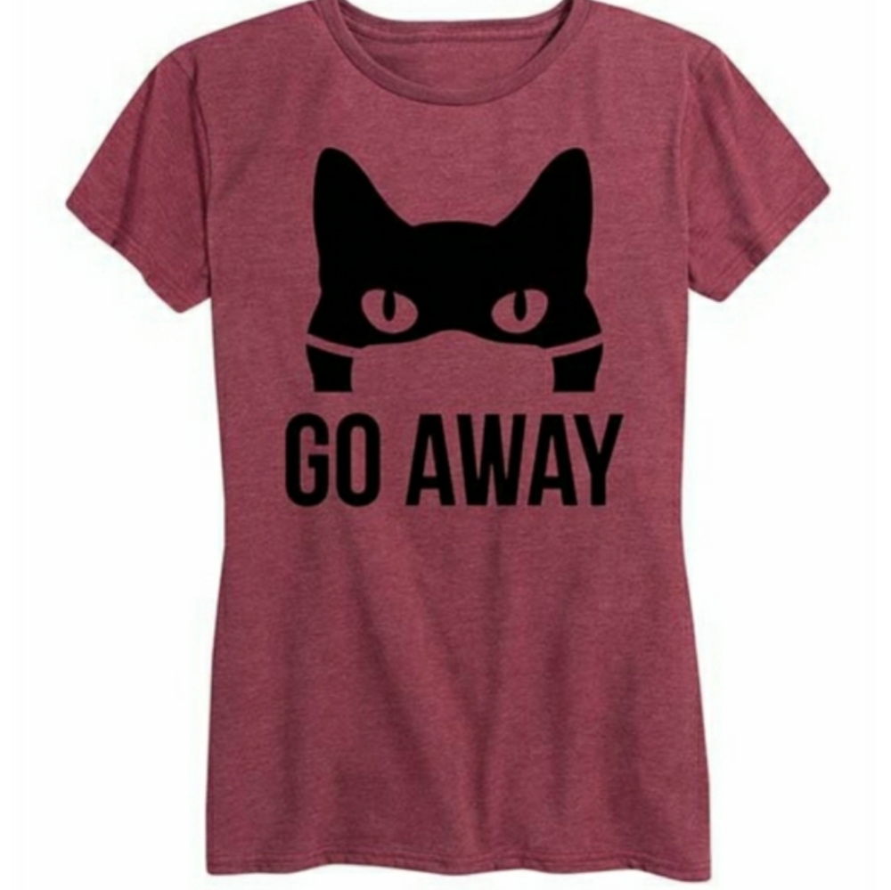 Brand new 'Go Away' cat mask shirt